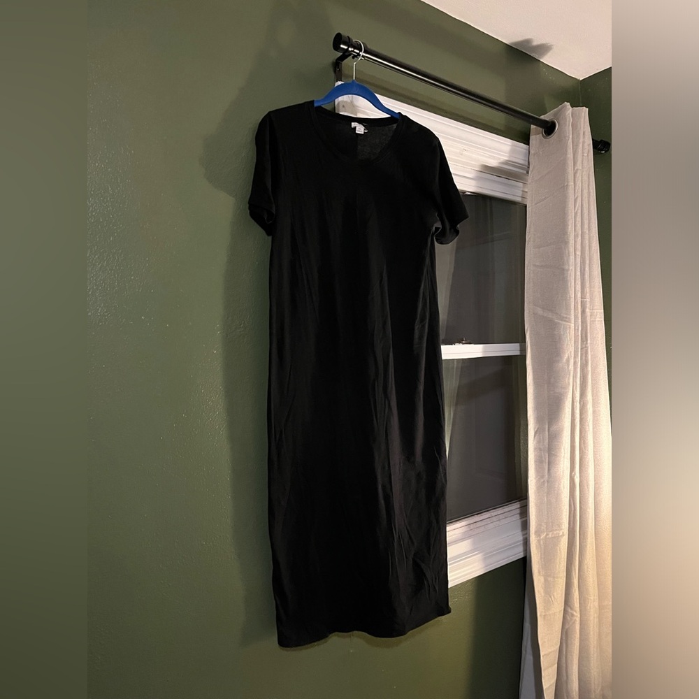 J Crew Black Size XS Midi T-shirt Dress